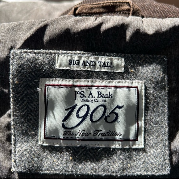 Jos A Bank 1905 Outerwear Big & Tall Size 3X Gray Brown Quilted Outerwear Vest - Picture 13 of 14